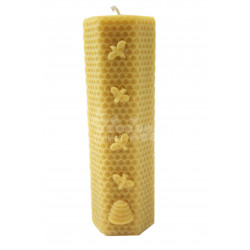 4 bougies chandelles lisses moulées en cire d'abeille - L'Alchimie des  Bougies