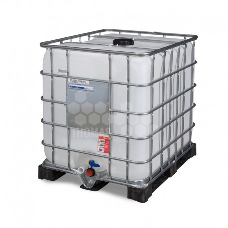 CONTAINER RENOVE PLASTIQUE 1000 L SUR ARMATURE (vide)