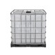 CONTAINER RENOVE PLASTIQUE 1000 L SUR ARMATURE (vide)