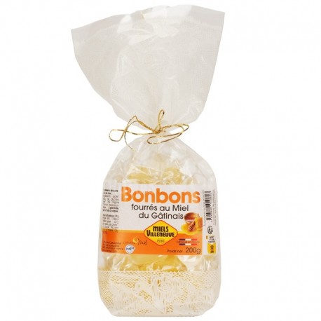 CONFISERIE BONBONS FOURRES AU MIEL DU GATINAIS 200 GR