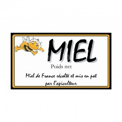 ÉTIQUETTES MIEL MODÈLE "MIEL ABEILLE" - AUTOCOLLANTES AU ROULEAU