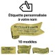 Étiquettes autocollantes personnalisées