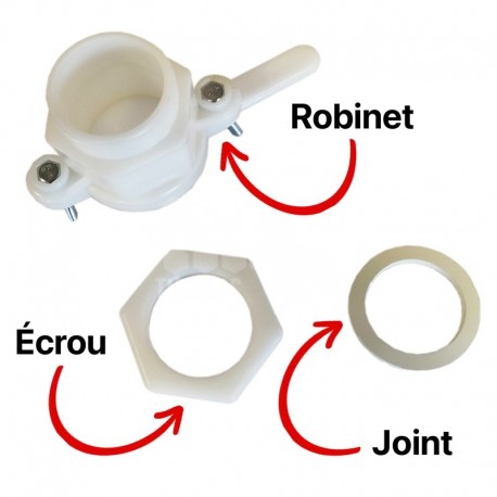 KIT COMPLET ROBINET RESIMEL 40 X 49 (AVEC JOINT ET ÉCROU)