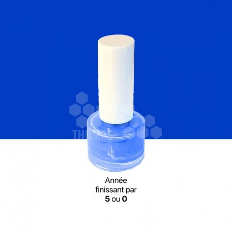 Vernis couleur bleue pour marquage / élevage de reine (flacon 4 mL)