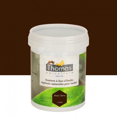 Peinture de protection aux huiles végétales Thomas® 1 L - Brun terre