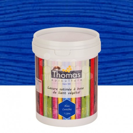 Lasure de protection satinée végétale Thomas® 1 L - Bleu caraïbes